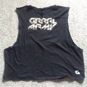 GRRRL Clothing "GRRRL Army" Cutoff Tee